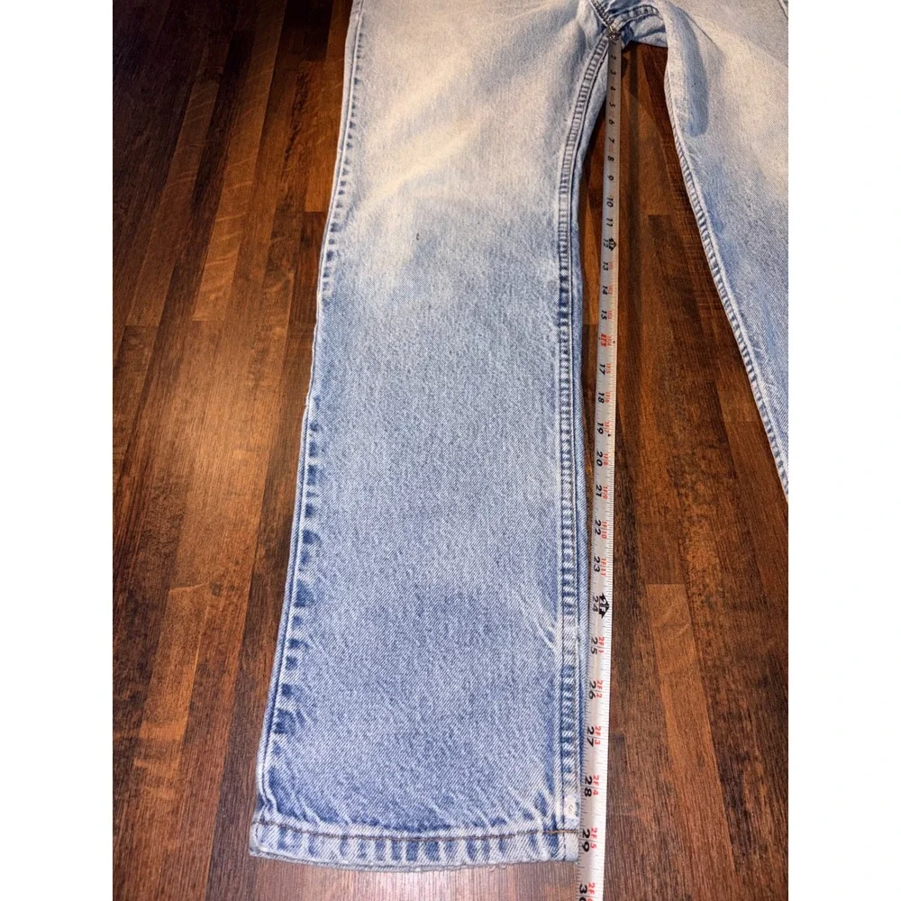 Vintage Levis 505 Orange Tab Light Wash Straight Leg Jeans W31 L32 NO BUTTON